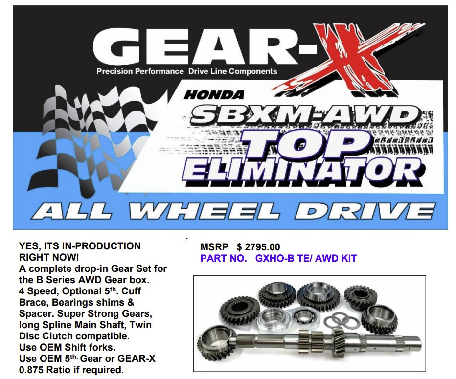 Gear-X Top Eliminator AWD Drag Race Kit - Premium  from GEAR-X - Just $2795! Shop now at Precision1parts.com