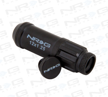 NRG 700 Series M12 X 1.25 Steel Lug Nut Set 21 Pc w/Locks & Lock Socket - Black - Premium  from Precision1parts.com - Just $100! Shop now at Precision1parts.com
