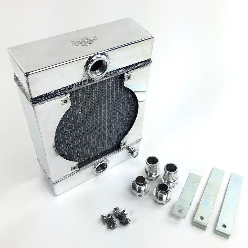 CSF Universal Drag Race / Tuck Radiator w/9in Spal Fan-Polished - Premium  from Precision1parts.com - Just $499! Shop now at Precision1parts.com