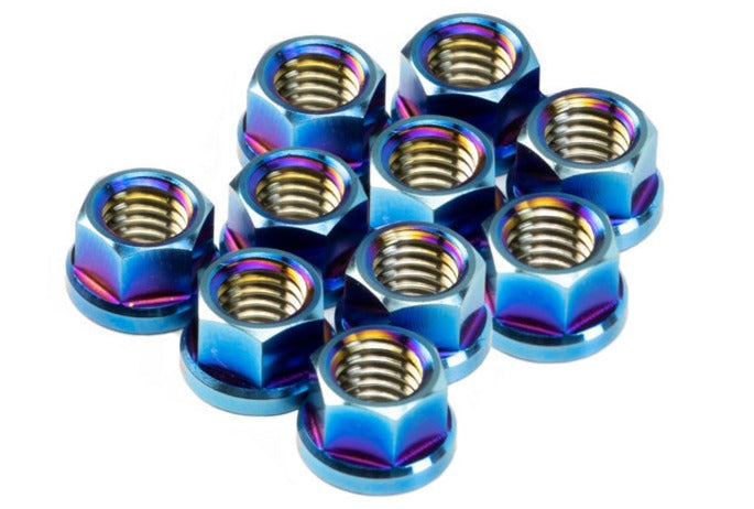 SpeedFactory Racing Titanium M8 x 1.25MM 6-Point Nuts Only (10-Pack) - Premium  from Precision1parts.com - Just $32.99! Shop now at Precision1parts.com