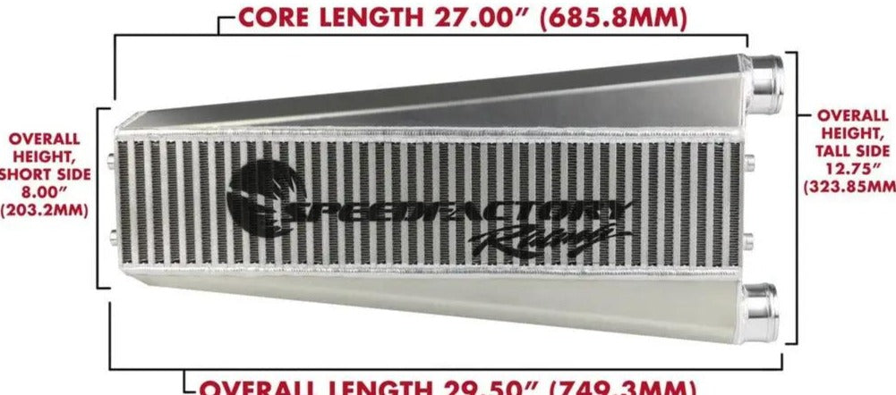 Vertical Flow Intercooler (K-Series, 800HP) - Premium  from Precisionparts.com - Just $555.99! Shop now at Precision1parts.com